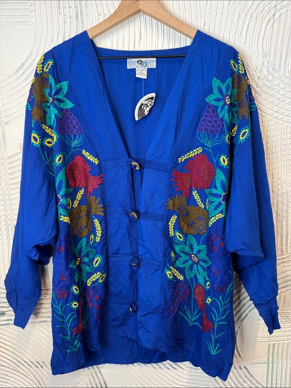 Royal Blue Embroidered Women's Tunic